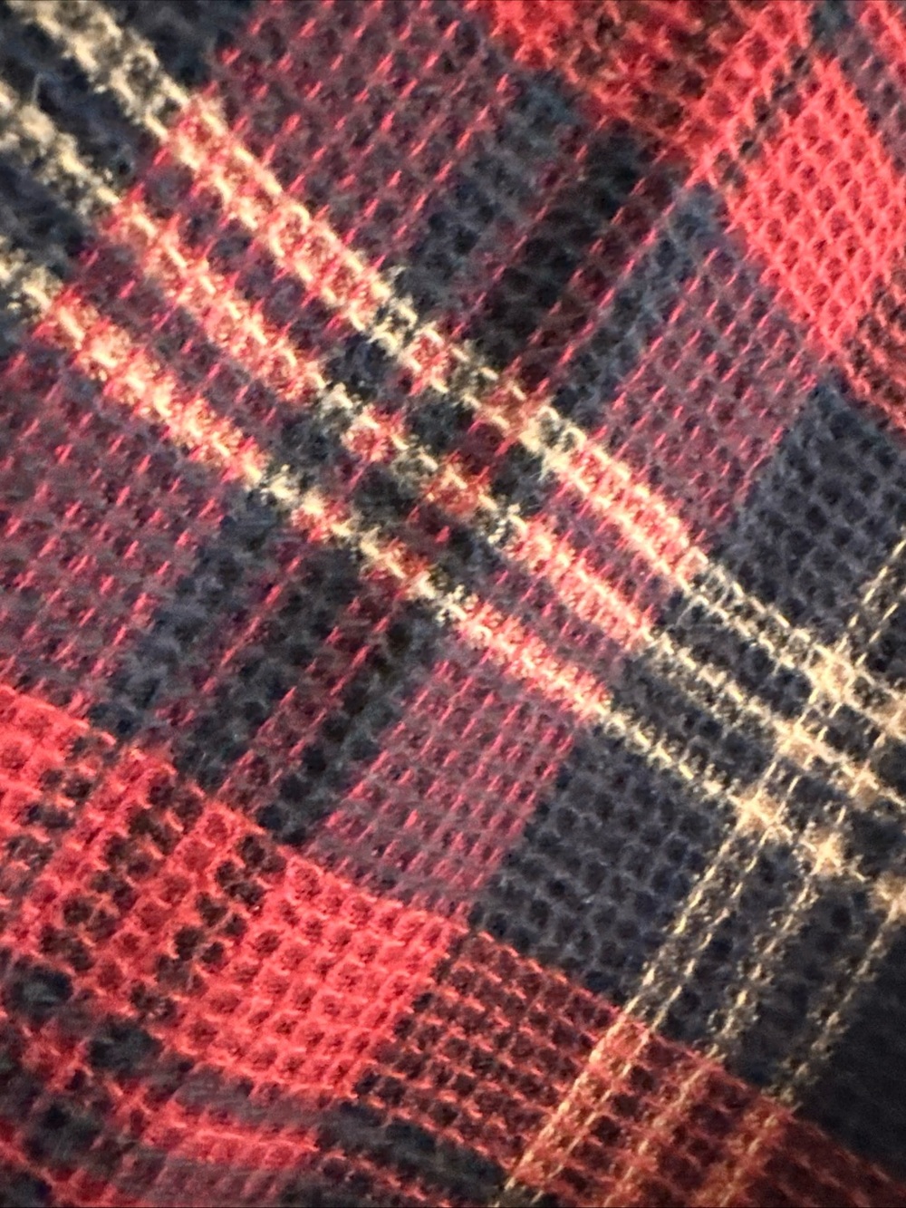 Woolrich Mens Small Long Sleeve Plaid Waffle Knit Button Down Fall Top Shirt - Picture 7 of 7